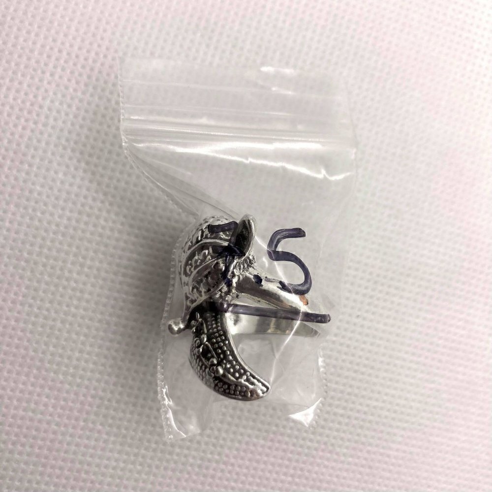 Antique Silver Plated Fox Ring Size 7.5 - Picture 10 of 10